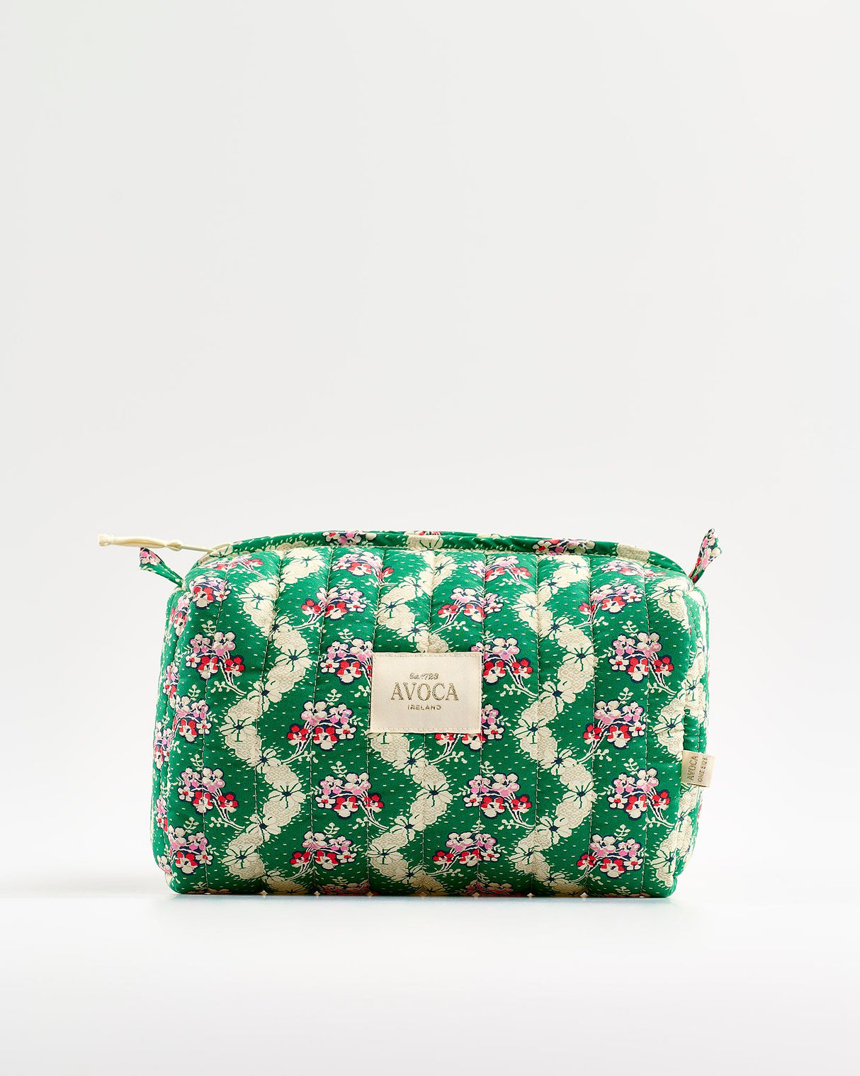 Green-Wave-Quilted-Cosmetic-Bag