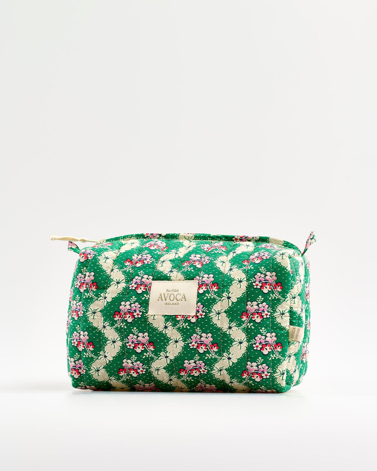 Green-Wave-Quilted-Cosmetic-Bag