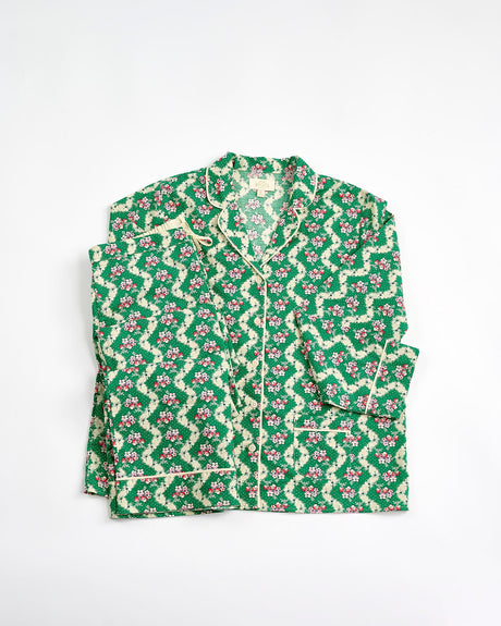 Green-Wave-Cotton-Pyjama-Set