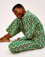 Green Wave Cotton Pyjama Set