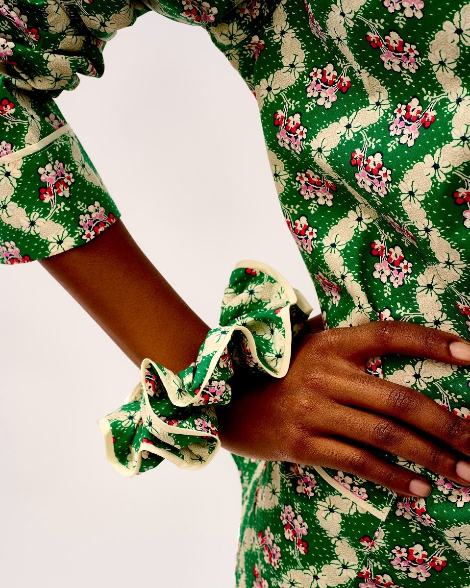 Green-Wave-Cotton-Hair-Scrunchie