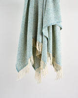 Teal Dapple Heavy Donegal Throw