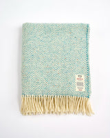 Teal Dapple Heavy Donegal Throw