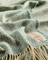 Teal Dapple Heavy Donegal Throw