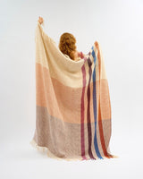 Vertical Stripe Dapple Heavy Donegal Throw