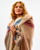 Vertical Stripe Dapple Heavy Donegal Throw