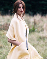 Cream Heavy Donegal Wool Pocket Wrap