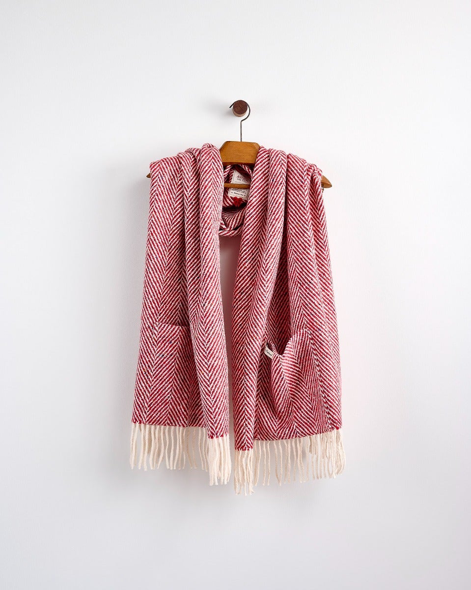 Red-Heavy-Donegal-Wool-Pocket-Wrap