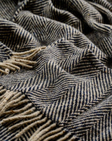 Navy Heavy Donegal Wool Pocket Wrap