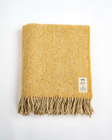 Yellow & Oatmeal Heavy Donegal Throw