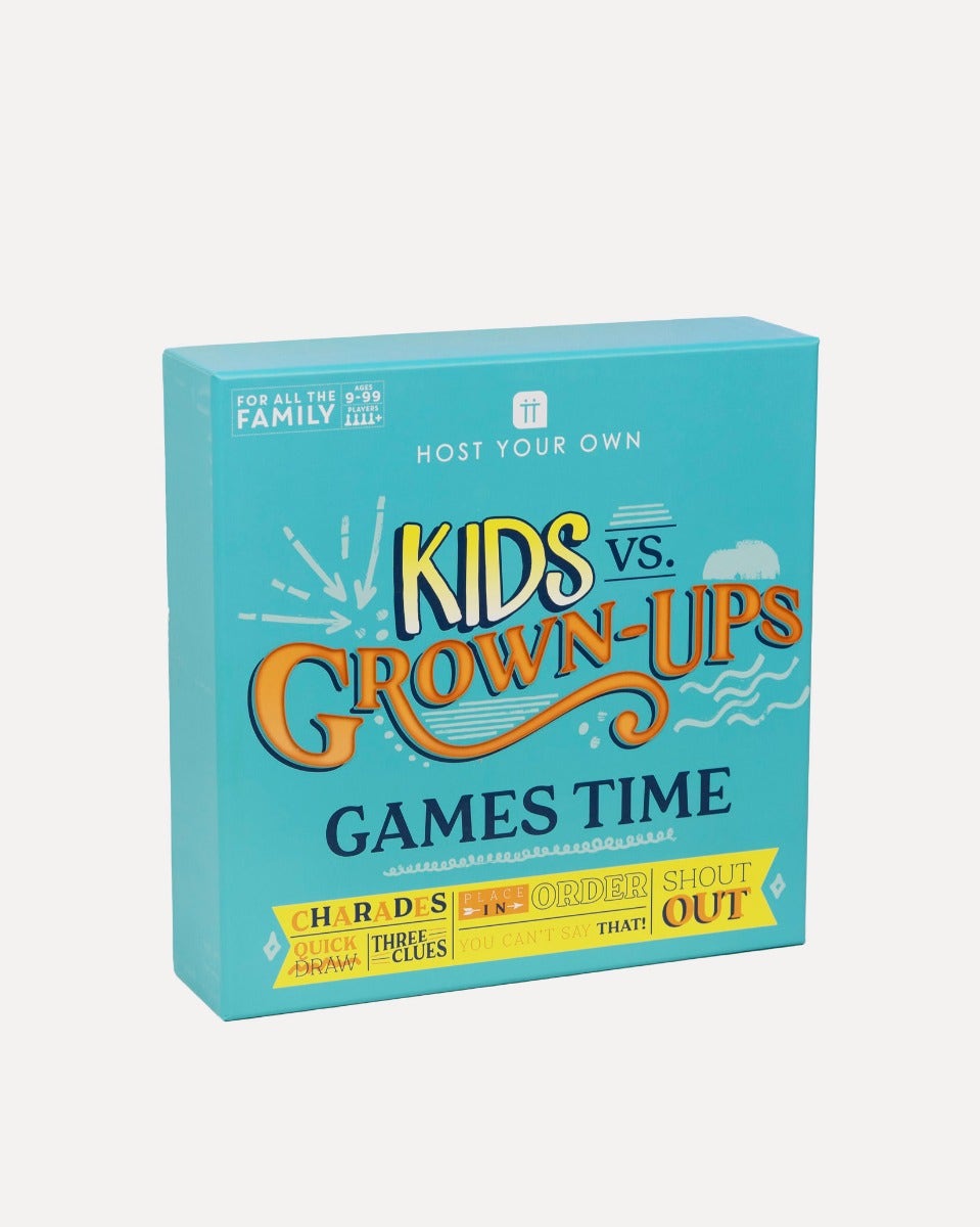Host Your Own Kids -vs- Grown Ups Games Time