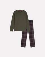 Kambaba-Green-Navy-Check-Organic-Cotton-Pyjamas-Set