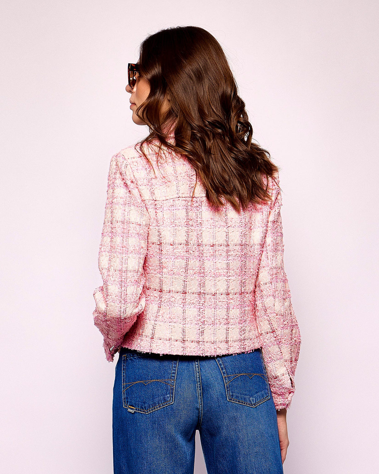 Light Pink Imanski Tweed Jacket