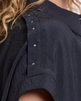 Dark Navy Imela Collar Top