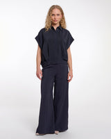 Dark Navy Imela Collar Top