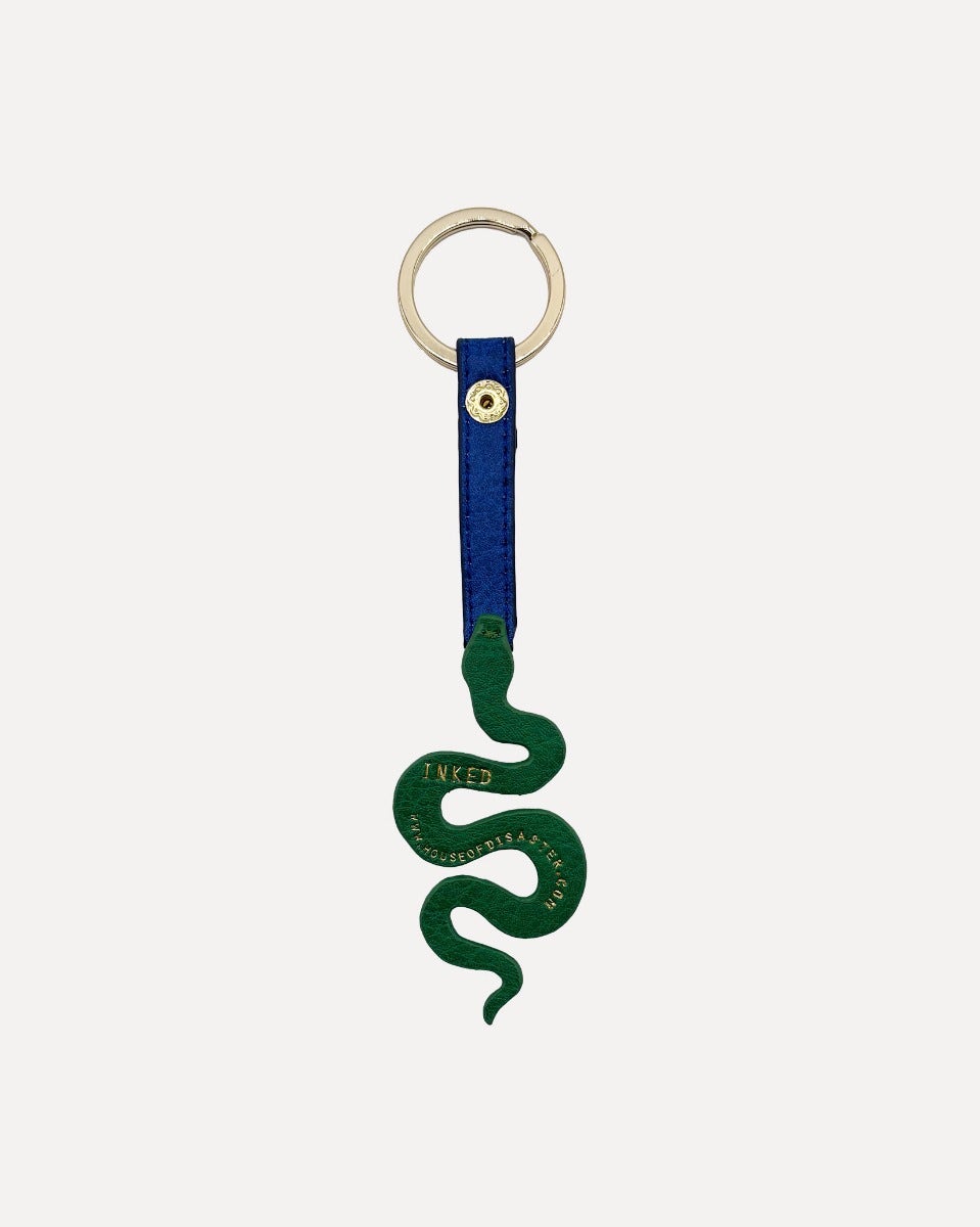 Inked Snake Keyring