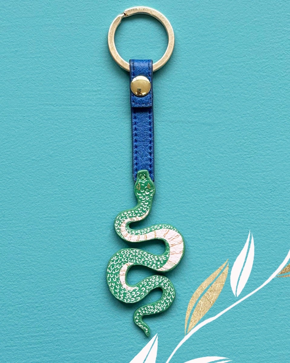 Inked Snake Keyring