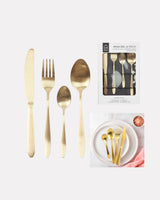 Gold Stainless Steel Cutlery Set - 16 Piece