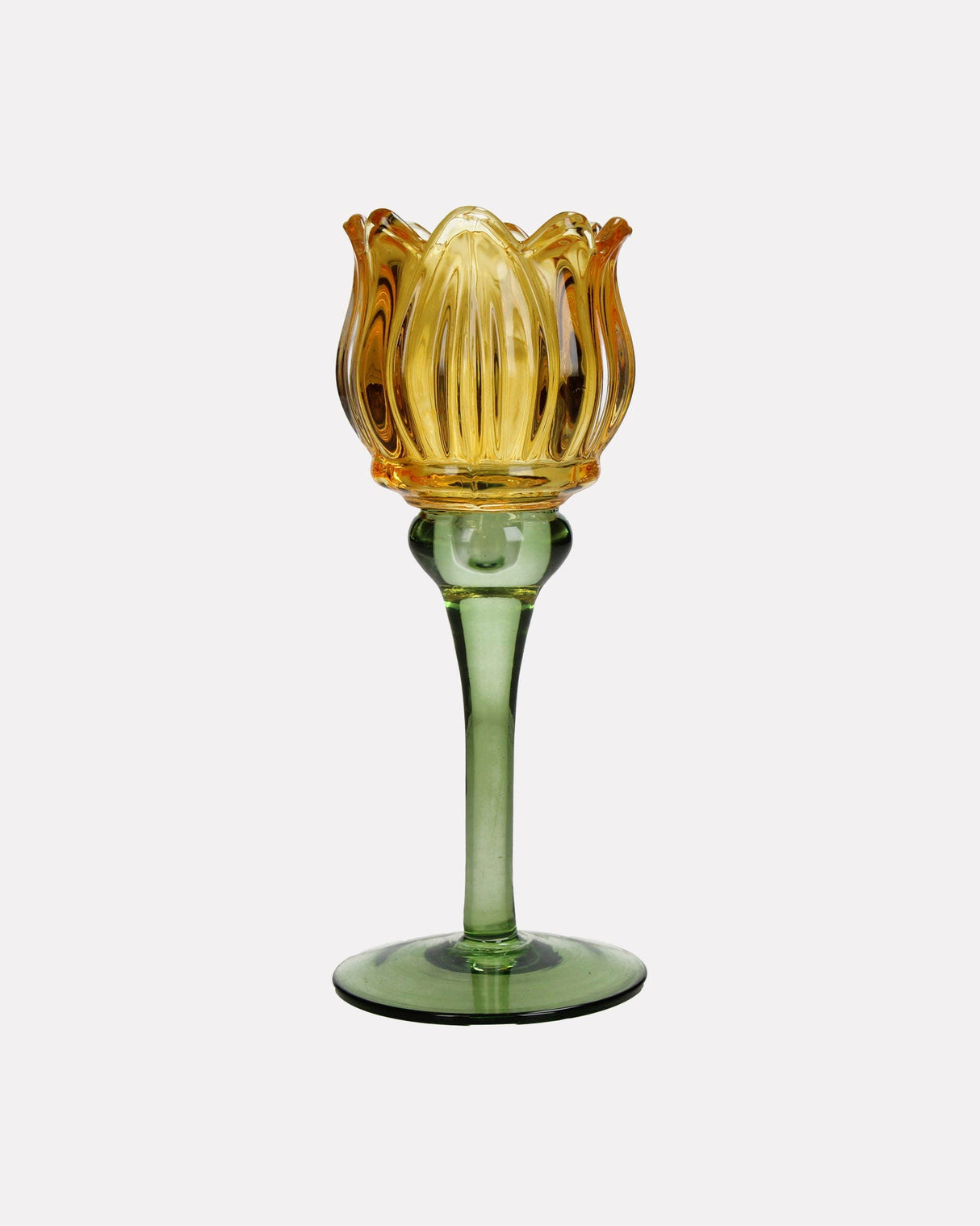 Yellow-Tulip-Glass-Candle-Holder