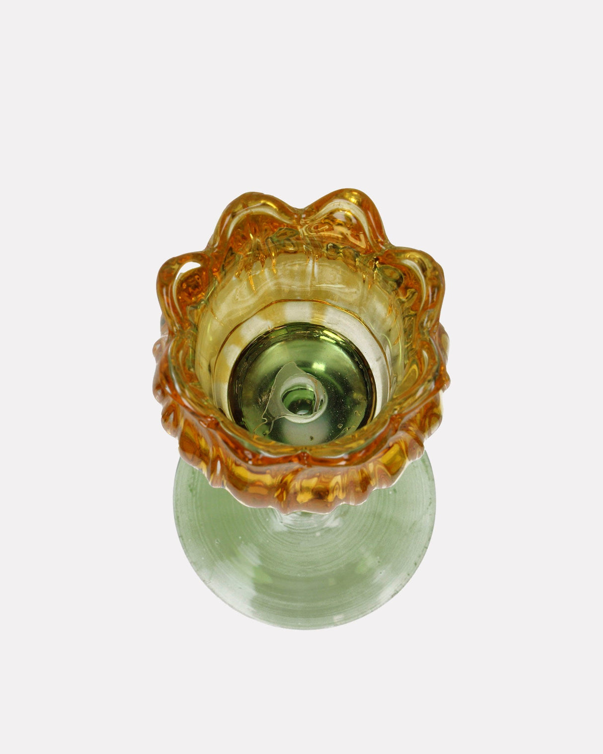 Yellow Tulip Glass Candle Holder