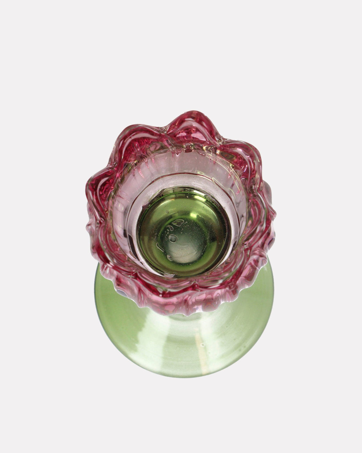 Pink Tulip Glass Candle Holder