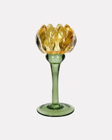 Yellow-Flower-Glass-Candle-Holder