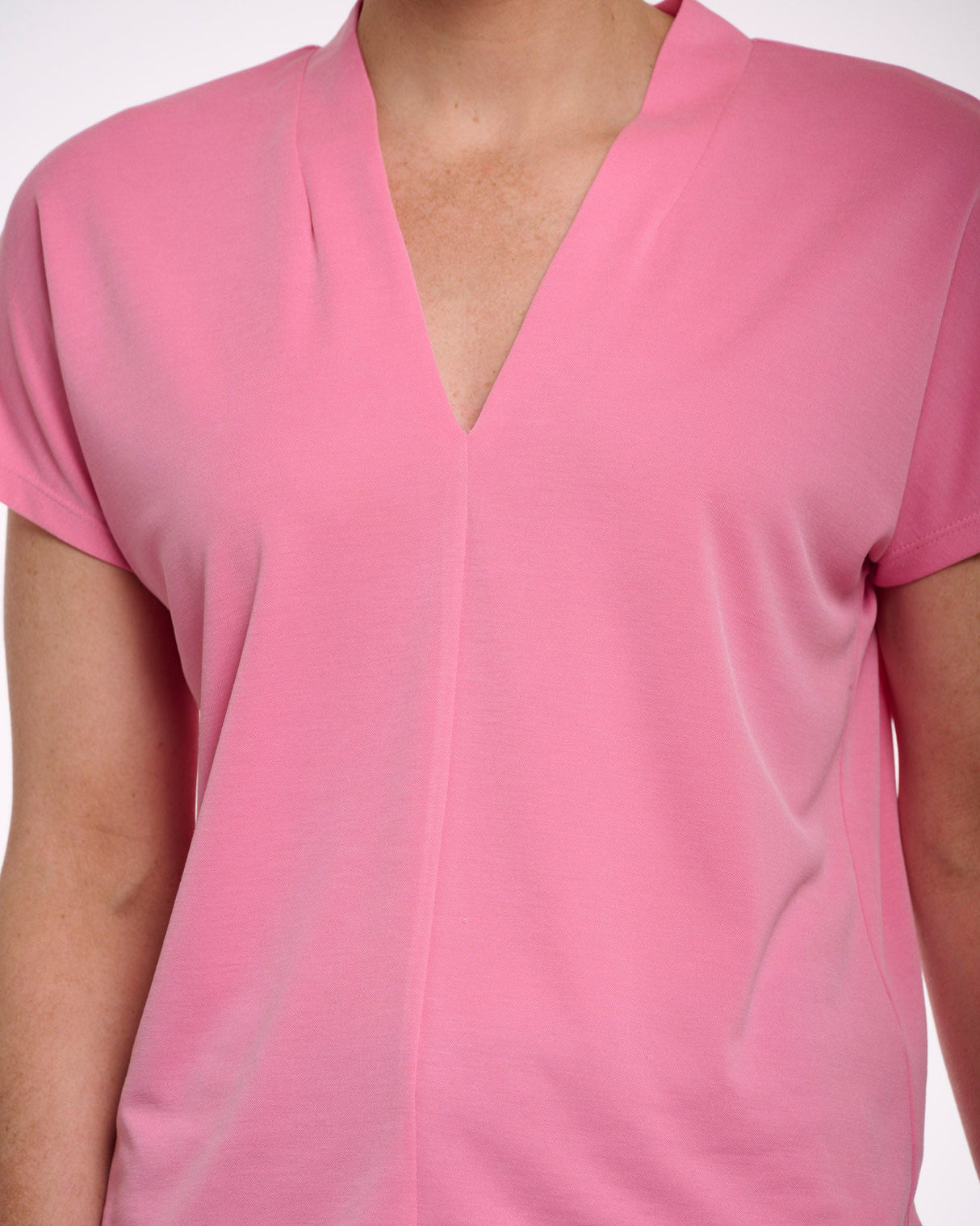 Bright Pink Kallie V-Neck Top