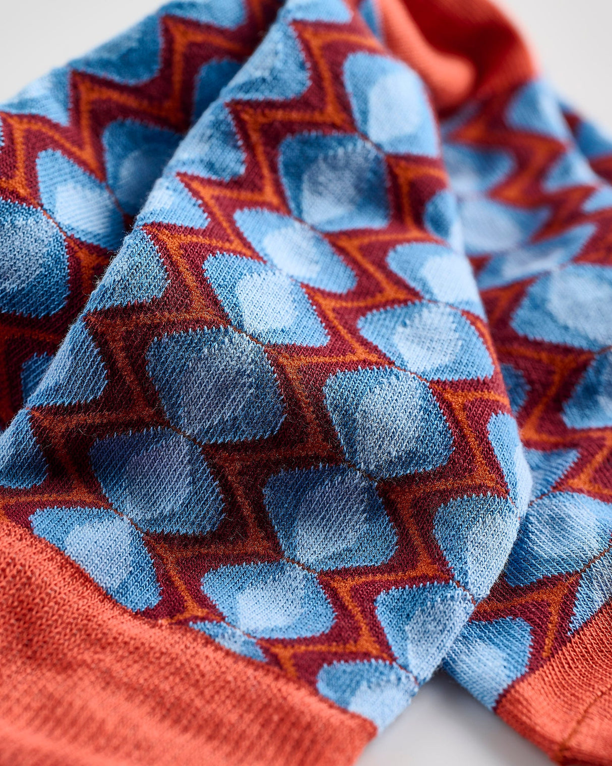 Blue-Orange-Wave-Socks
