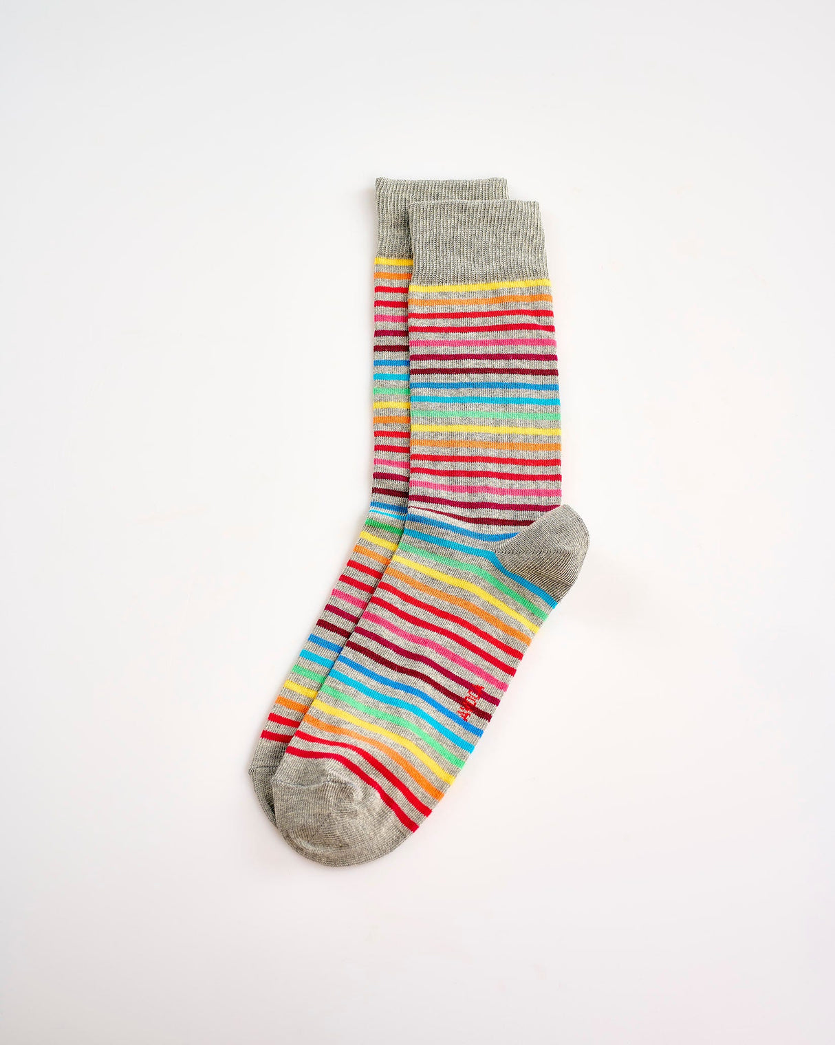 Grey-Narrow-Multi-Stripe-Socks