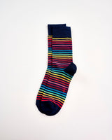 Navy-Narrow-Multi-Stripe-Socks