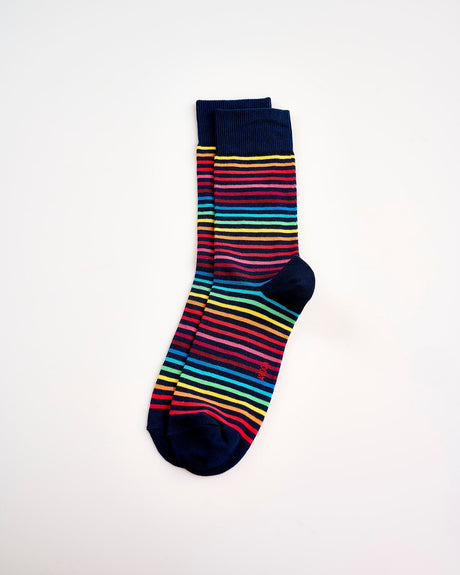 Navy-Narrow-Multi-Stripe-Socks