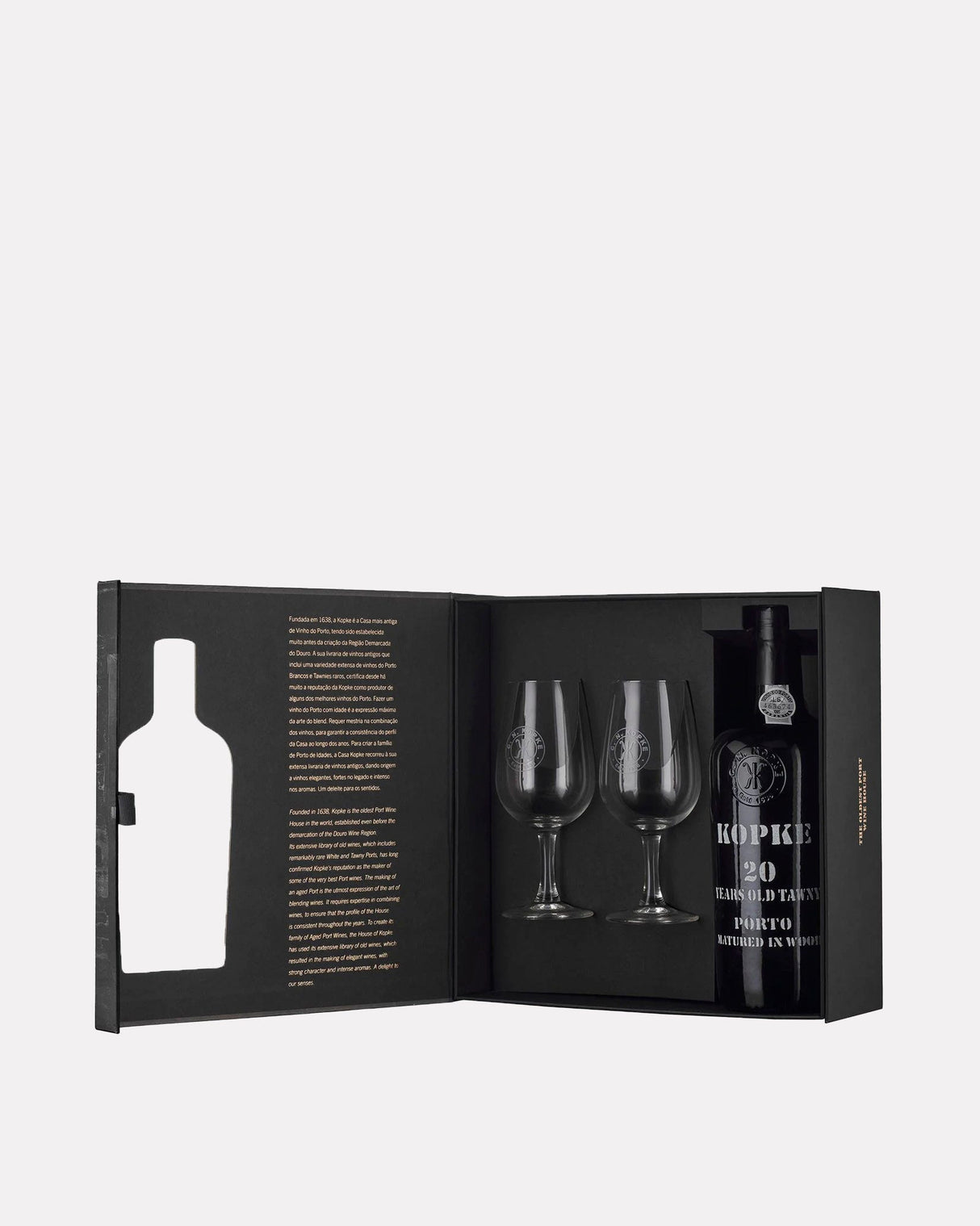 Kopke 20 Year Old Tawny Port Gift Set With 2 Port Glasses