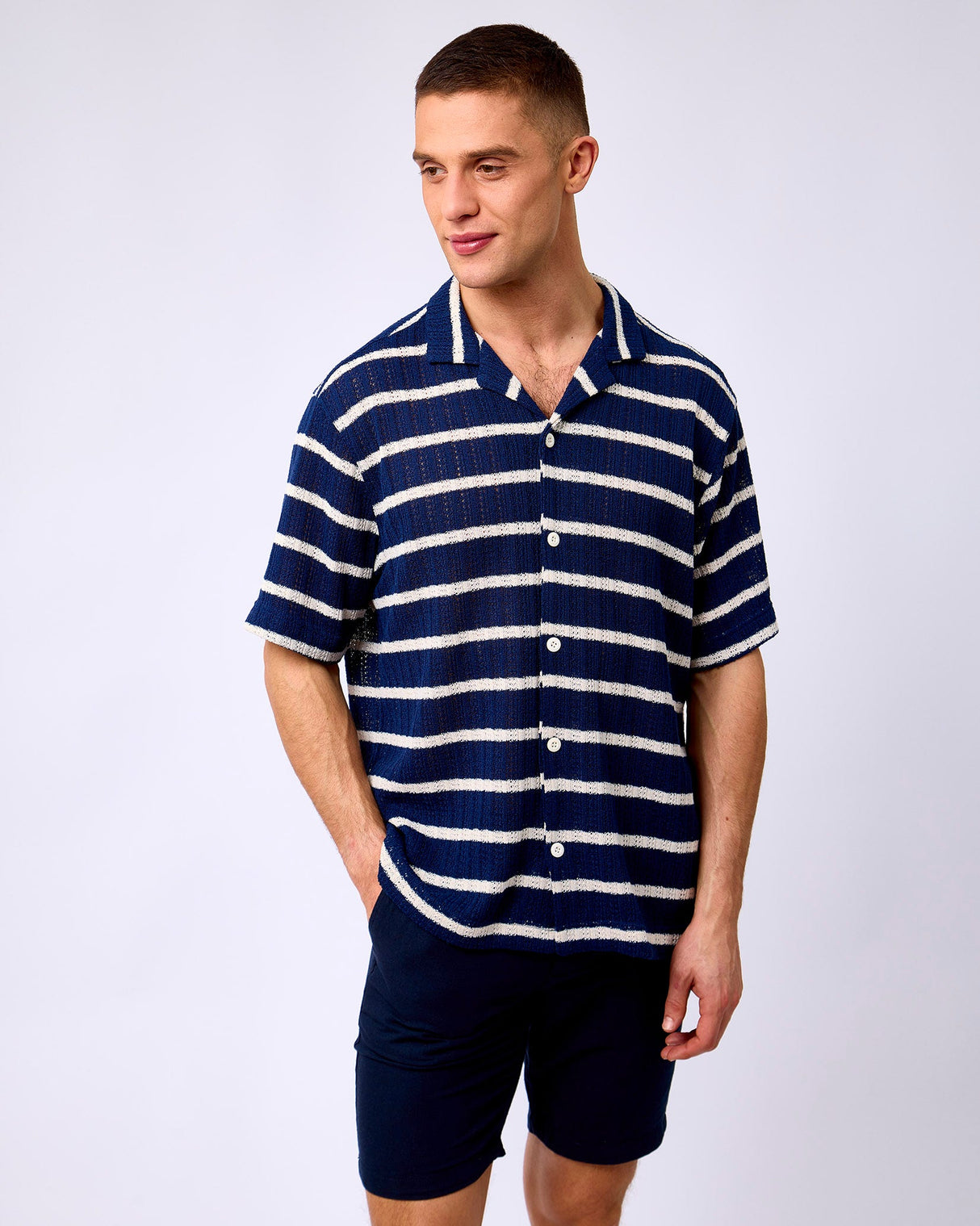 Sky-Captain-Bloch-Striped-Short-Sleeve-Shirt