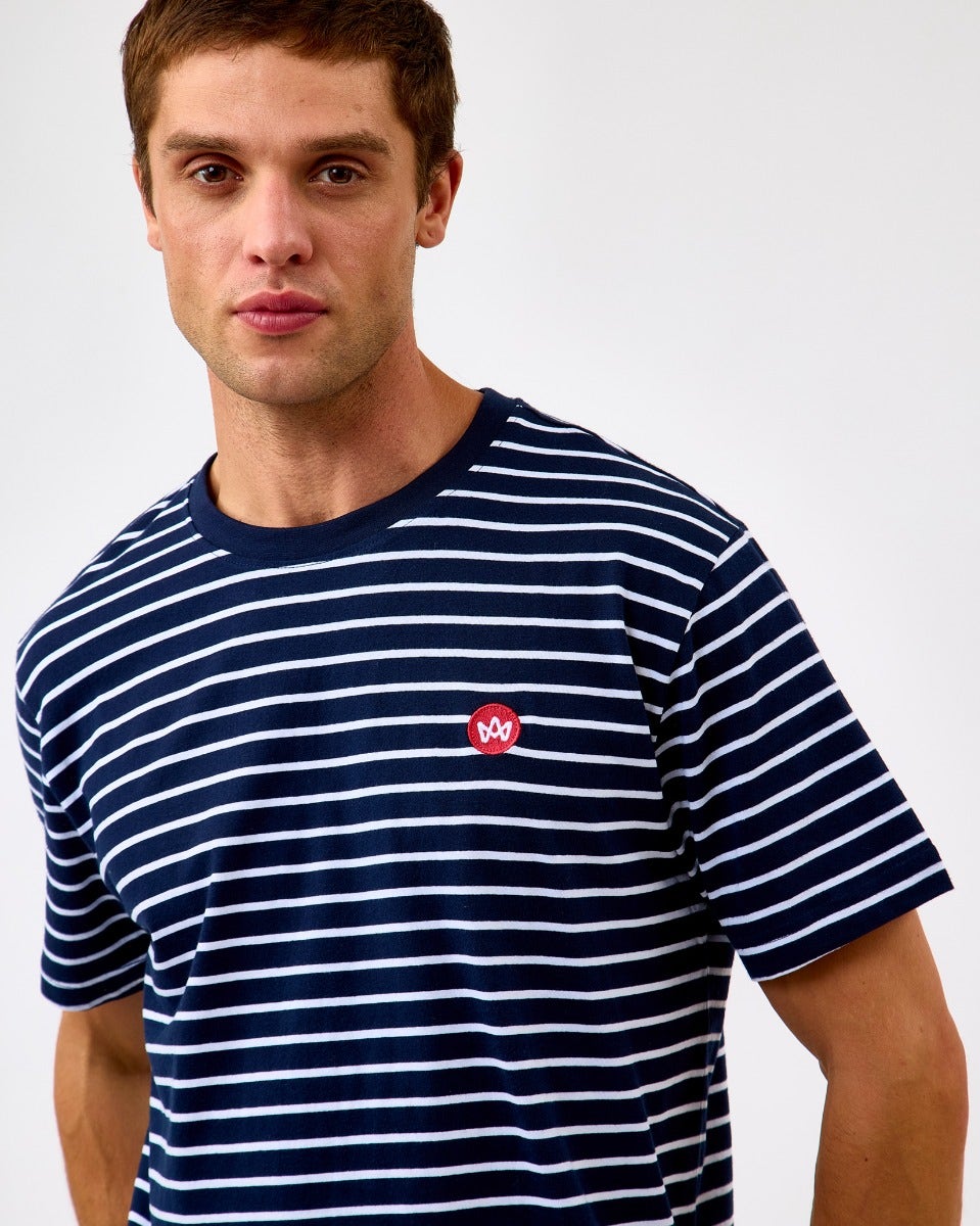 Sky Captain Timmi Striped Organic Cotton T-Shirt