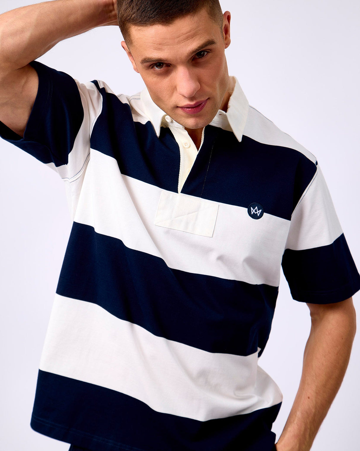 Sky Captain Larsen Striped Polo T-Shirt