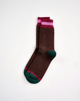 Brown Cashmere Blend Men's Socks