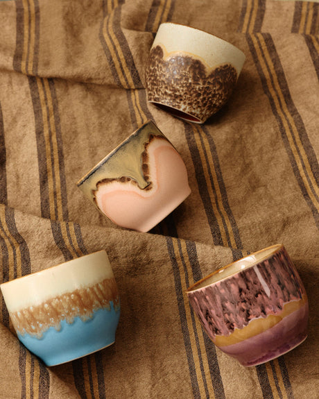 Lagoon 70s Ceramics Café Cups - Set of 4