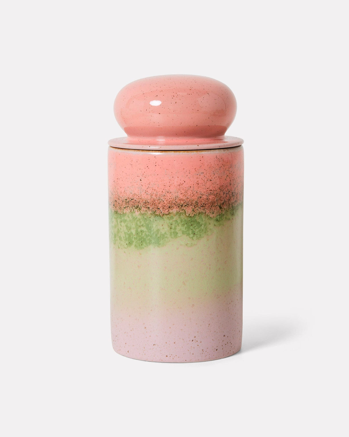 Glaze-70s-Ceramics-Lidded-Storage-Jar