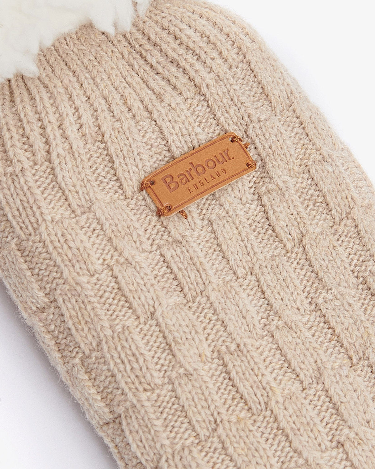 Oatmeal Cable Knit Lounge Socks