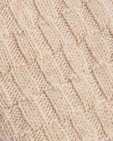 Oatmeal Cable Knit Lounge Socks