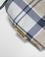 Hessian & Navy Tartan Portree Hooded Poncho