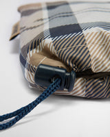 Hessian & Navy Tartan Portree Hooded Poncho