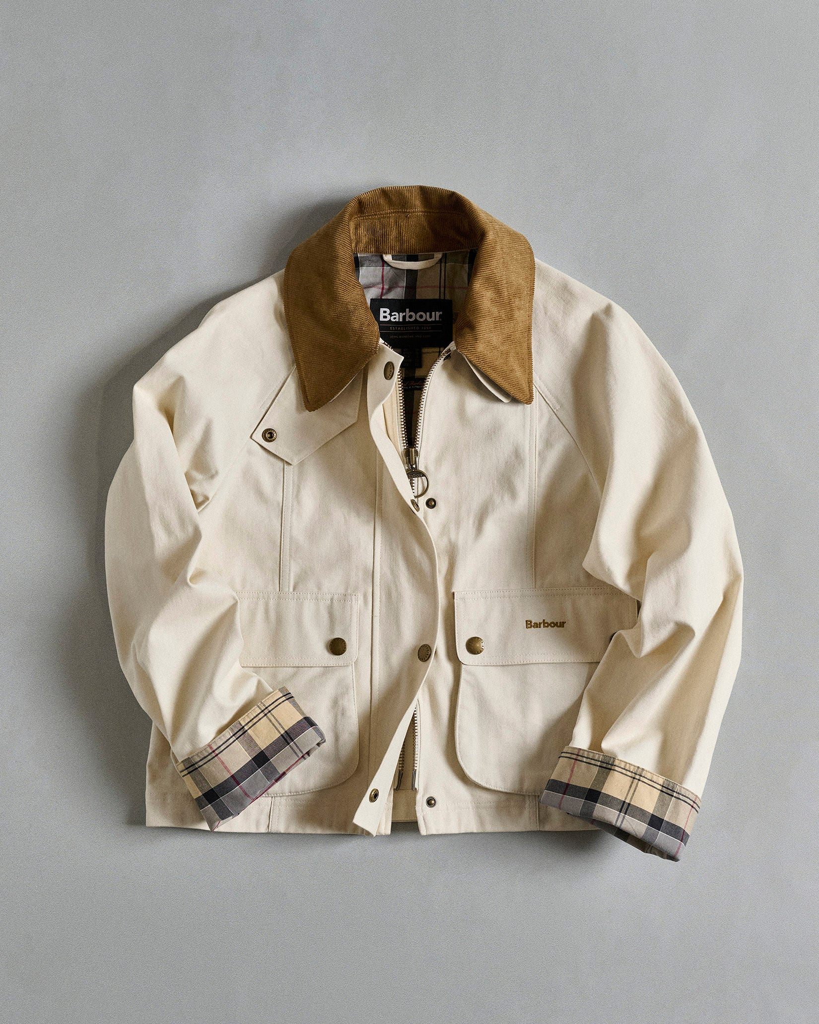 Light Pearl Beadnell Cropped Jacket – Avoca