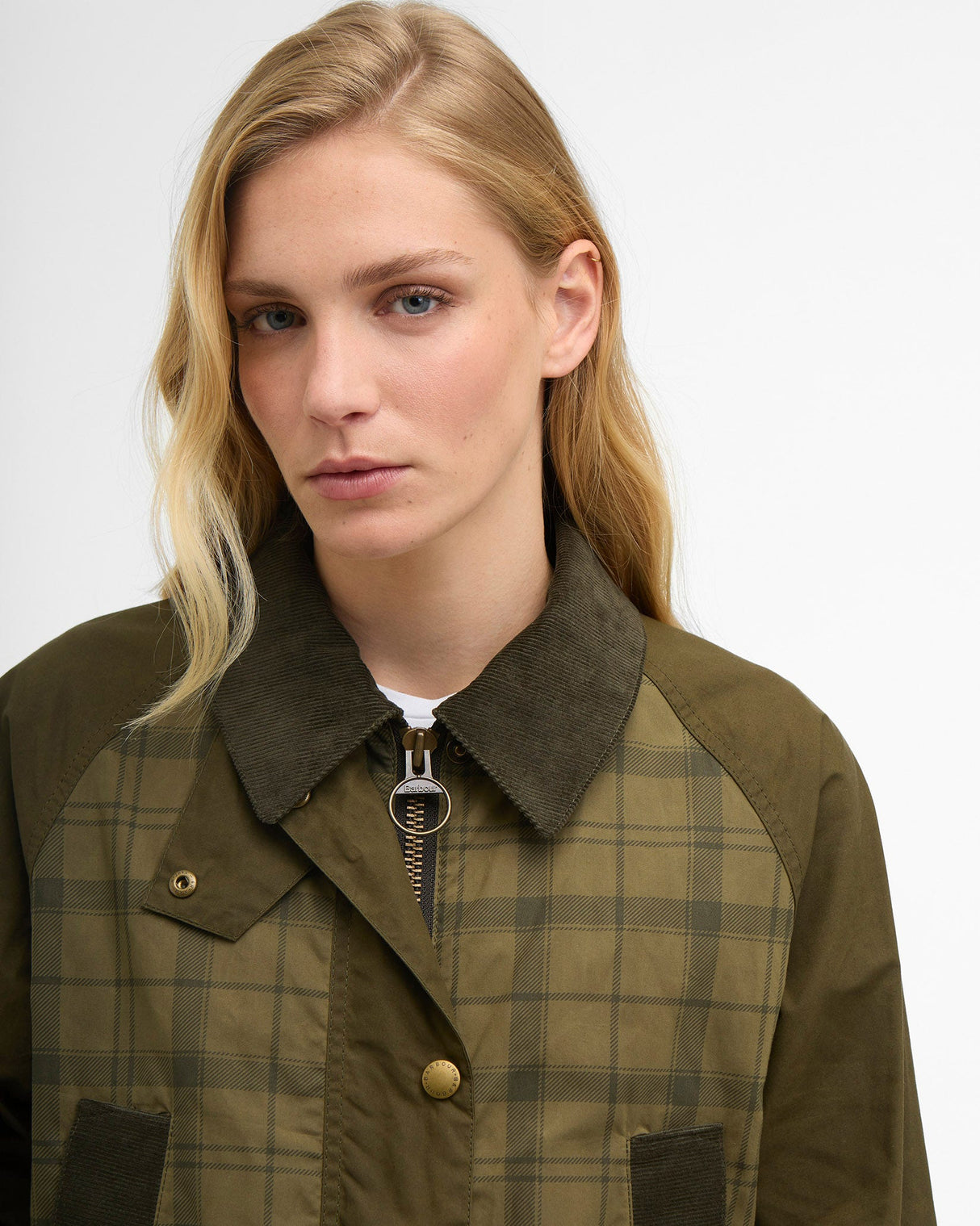 Dusky Green Tartan Beadnell Jacket
