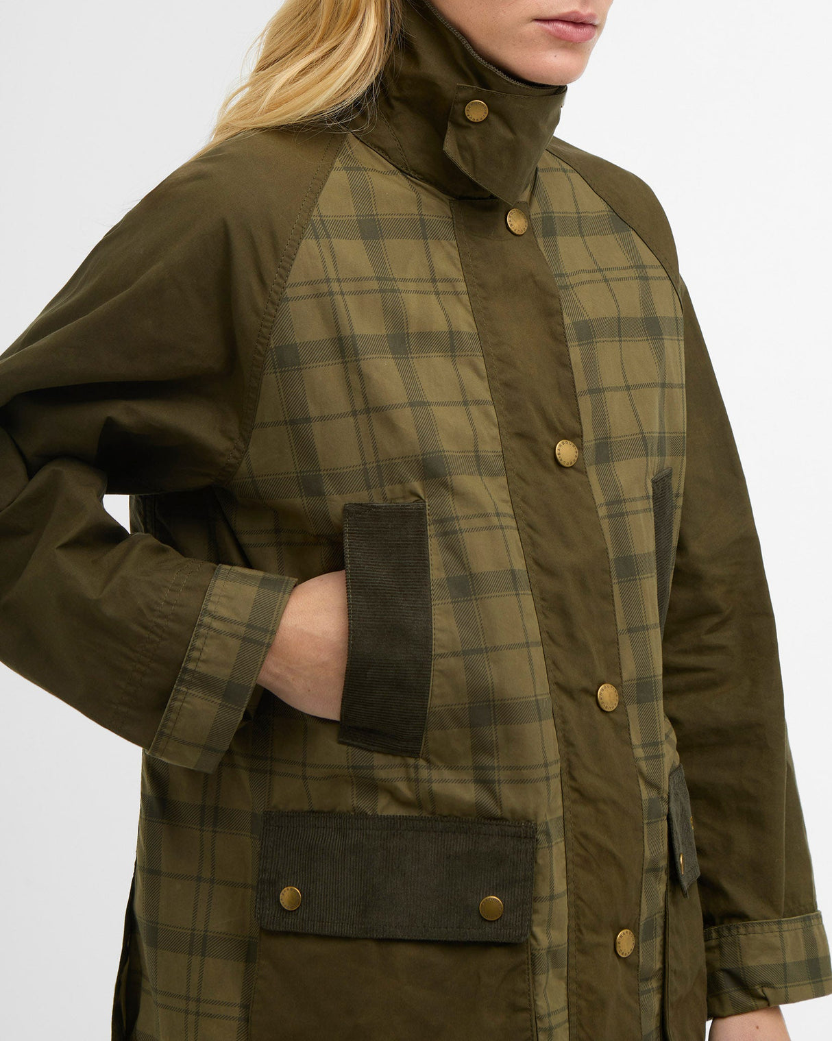 Dusky Green Tartan Beadnell Jacket