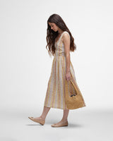 Multi Gingham Penelope Midi Dress