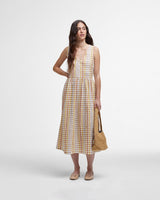 Multi Gingham Penelope Midi Dress