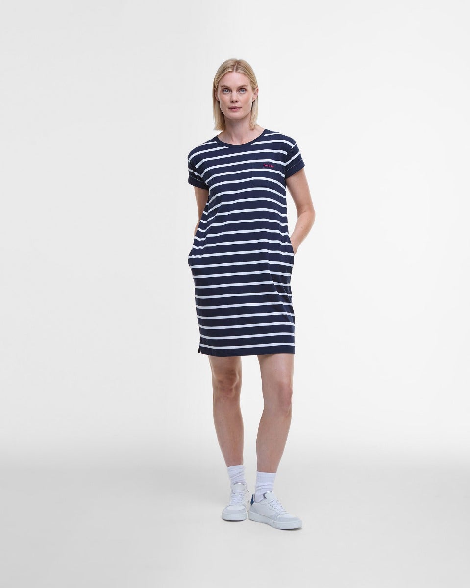 Navy & White Stripe Otterburn Cotton Dress