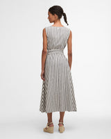 Dark Navy Stripe Inez Midi Dress