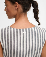 Dark Navy Stripe Inez Midi Dress